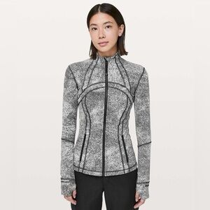 Lululemon Define Jacket Luon  Spray Jacquard White Black